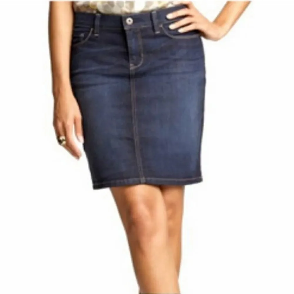 Banana Republic Denim Jean Mini Skirt 4 Pockets 2